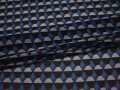 Шифон синий бордовый геометрия полиэстер ББ4136