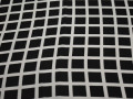 Шифон черный белый квадрат полиэстер ББ464