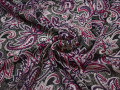 Шифон серый фиолетовый пейсли цветы полиэстер ББ422