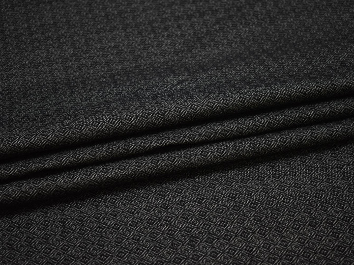 Хлопок серый черный геометрический узор ВД164