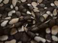 Пальтовая бежевая коричневая ткань шерсть полиэстер ГЖ224
