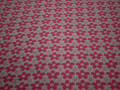 Пальтовая серая розовая ткань цветы шерсть полиэстер ГЖ15