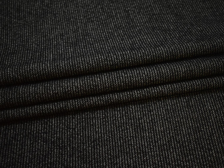 Пальтовая черная синяя ткань полиэстер эластан ГЁ218