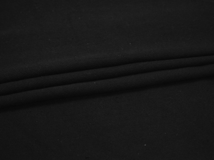 Пальтовая черная ткань хлопок ГЁ329