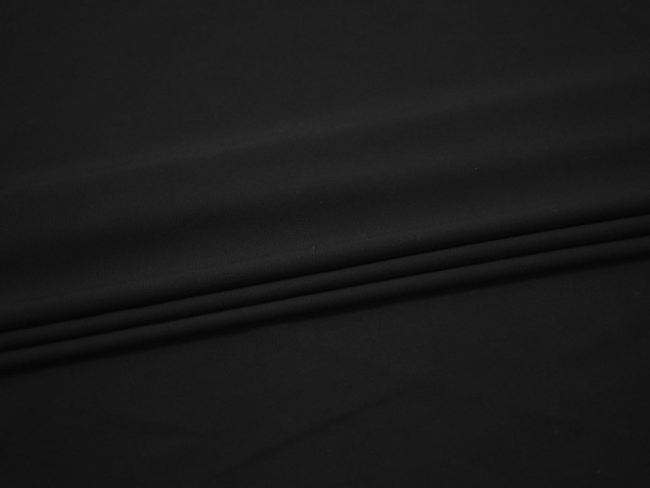 Костюмная черная ткань полиэстер эластан ВГ291