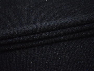Пальтовая черная синяя ткань шерсть полиэстер ГЖ362