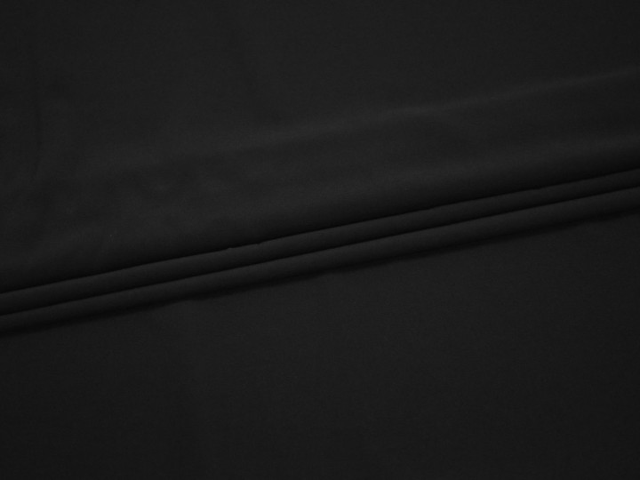 Плательная черная ткань вискоза эластан БД7111