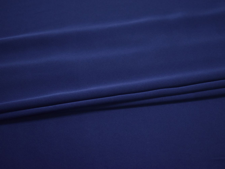 Плательная синяя ткань полиэстер БД780