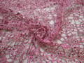 Сетка розовая серебряная с люрексом ГВ440