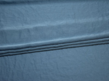 Плательная голубая ткань полиэстер БД716