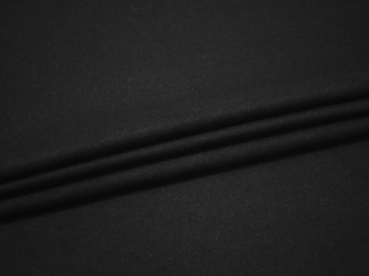 Костюмная черная ткань шерсть полиэстер ГГ457