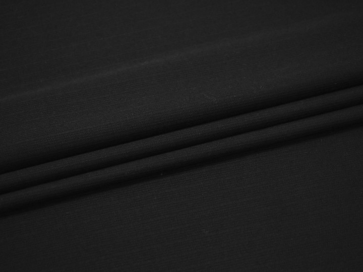 Костюмная черная ткань шерсть полиэстер ГД361