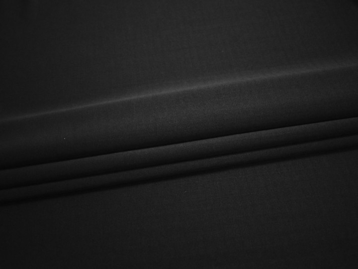 Костюмная черная ткань полиэстер эластан ВЕ155