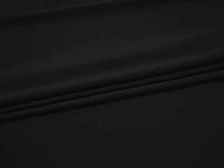 Плательная черная ткань полиэстер эластан БА2131