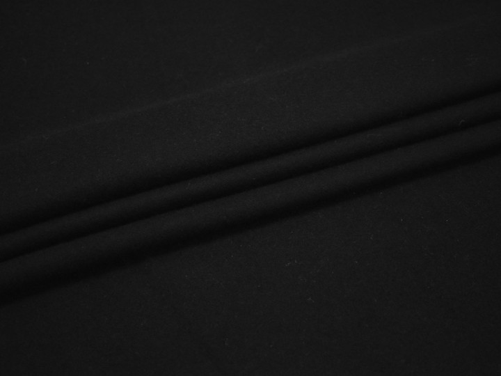 Пальтовая черная ткань шерсть полиэстер ГЖ426