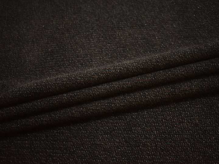 Пальтовая черная коричневая ткань шерсть полиэстер ГЁ354