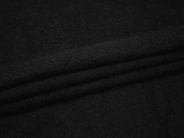 Пальтовая черная ткань шерсть полиэстер ГЖ428