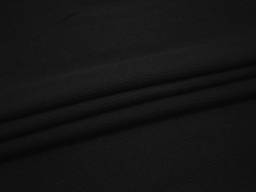 Пальтовая черная ткань шерсть полиэстер ГЖ429