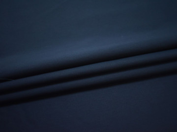 Костюмная синяя ткань хлопок полиэстер ВВ473