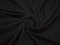 Костюмная черная серая ткань полоска хлопок полиэстер ВЕ265