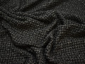 Костюмная букле черная серая ткань хлопок полиэстер ВД657