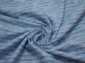 Рубашечная синяя белая ткань полоска хлопок ЕБ4111