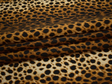 Хлопок коричневый черный леопард ВБ485