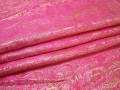 Парча розовая золотая пейсли узор полиэстер ГВ3150
