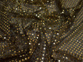 Сетка золотая с пайетками полиэстер ГВ369
