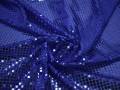 Сетка синяя с пайетками полиэстер ГВ374
