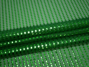Сетка зеленая с пайетками полиэстер ГВ395