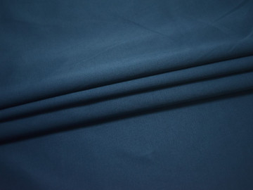 Костюмная синяя ткань хлопок вискоза полиэстер эластан ВД487