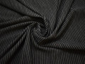 Костюмная серая черная ткань полоска хлопок полиэстер ВЕ468