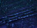Сетка с синими пайетками полиэстер ГБ416