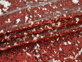 Сетка с красными и белыми пайетками полиэстер ГБ428