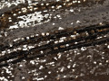 Сетка с серебряными и черными пайетками полиэстер ГБ423