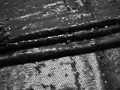 Сетка с черными и серебряными пайетками полиэстер ГБ433