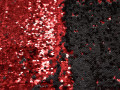 Сетка с красными и черными пайетками полиэстер ГБ48