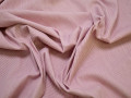 Костюмная розовая белая ткань полоска хлопок эластан ВГ393