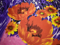 Атлас с цветочным и леопардовым принтом полиэстер ББ542