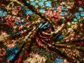 Атлас с мелким цветочным узором полиэстер ББ524