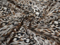 Шифон серый коричневый черный леопард полиэстер ЕВ392
