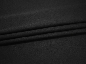 Костюмная черная ткань шелк полиэстер ВЕ176