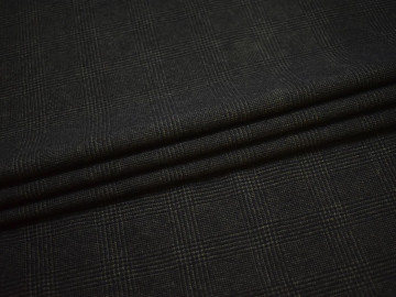 Костюмная черного цвета ткань шёлк ВЕ177