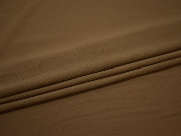 Плательная коричневая ткань полиэстер эластан БА3132