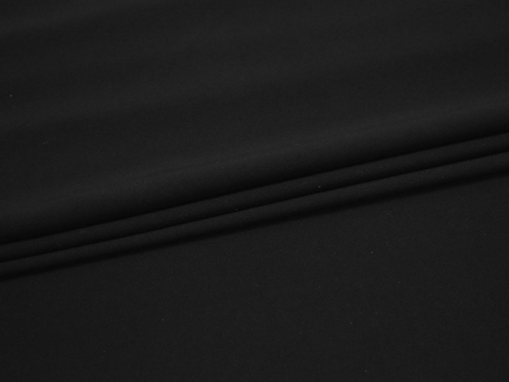 Плательная черная ткань полиэстер БА3130