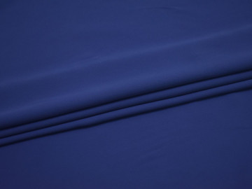 Плательный креп синий полиэстер БД194