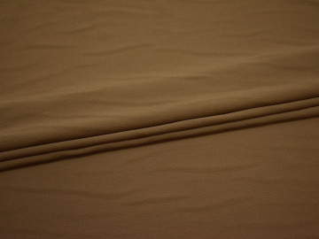 Плательная коричневая ткань полиэстер эластан БА197