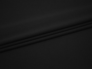 Плательная черная ткань полиэстер эластан БГ282