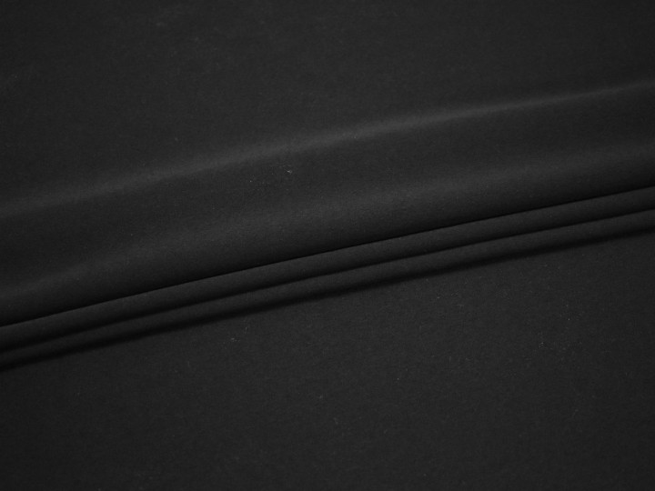 Плательная черная ткань полиэстер эластан  БГ298